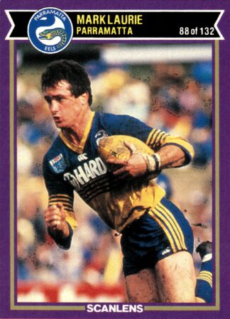 1987 Scanlens Common Card - Base 088 Mark Laurie Parramatta Eels