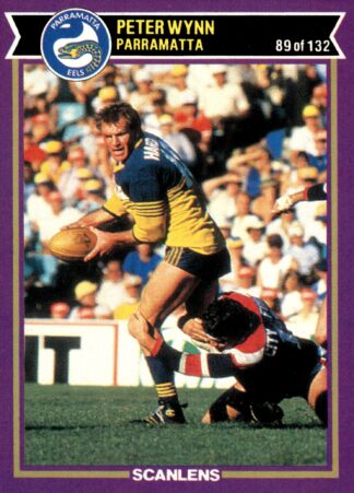 1987 Scanlens Common Card - Base 089 Peter Wynn Parramatta Eels