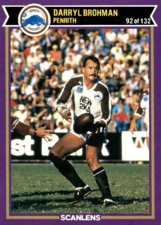 1987 Scanlens Common Card - Base 092 Darryl Brohman Penrith Panthers