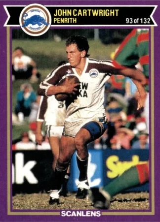 1987 Scanlens Common Card - Base 093 John Cartwright Penrith Panthers