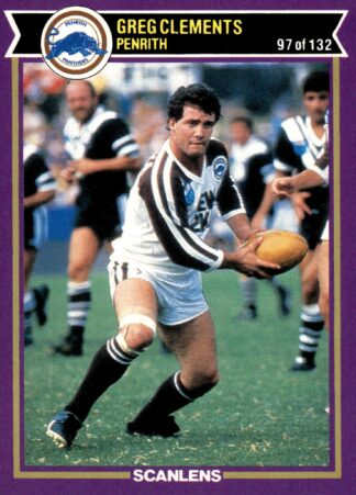 1987 Scanlens Common Card - Base 097 Greg Clements Penrith Panthers