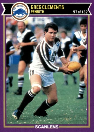 1987 Scanlens Common Card - Base 097 Greg Clements Penrith Panthers