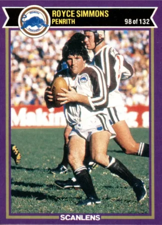 1987 Scanlens Common Card - Base 098 Royce Simmons Penrith Panthers
