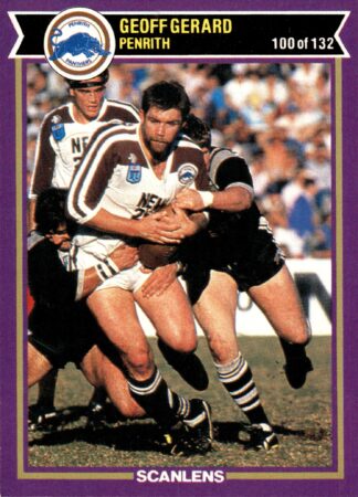1987 Scanlens Common Card - Base 100 Geoff Gerard Penrith Panthers