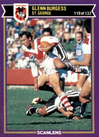 1987 Scanlens Common Card - Base 110 Glenn Burgess St George Dragons