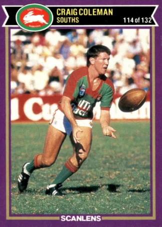 1987 Scanlens Common Card - Base 114 Craig Coleman South Sydney Rabbitohs