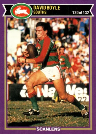 1987 Scanlens Common Card - Base 120 David Boyle South Sydney Rabbitohs