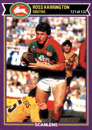 1987 Scanlens Common Card - Base 121 Ross Harrington South Sydney Rabbitohs