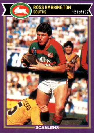 1987 Scanlens Common Card - Base 121 Ross Harrington South Sydney Rabbitohs