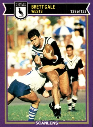 1987 Scanlens Common Card - Base 129 Brett Gale Western Suburbs Magpies