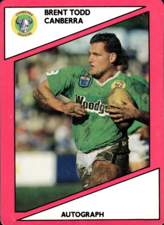 1988 Scanlens Common Card - Base 018 Brent Todd Canberra Raiders