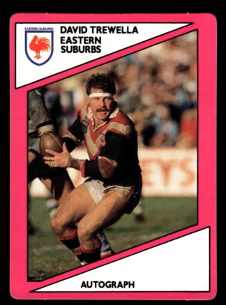 1988 Scanlens Common Card - Base 021 David Trewhella Eastern Suburbs Roosters