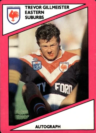 1988 Scanlens Common Card - Base 023 Trevor Gillmeister Eastern Suburbs Roosters