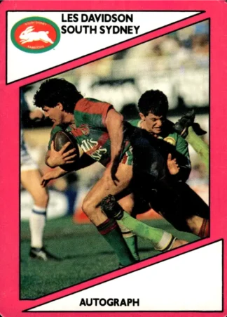 1988 Scanlens Common Card - Base 031 Les Davidson South Sydney Rabbitohs