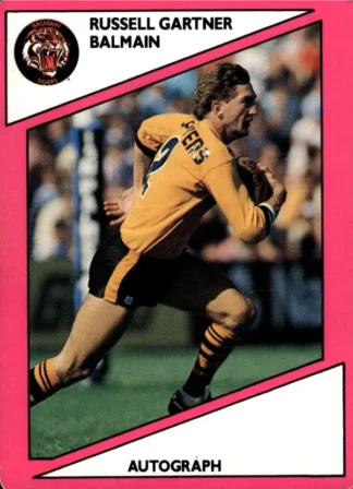 1988 Scanlens Common Card - Base 045 Russell Gartner Balmain Tigers