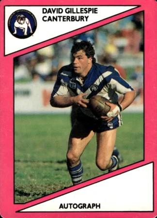1988 Scanlens Common Card - Base 049 David Gillespie Canterbury Bulldogs