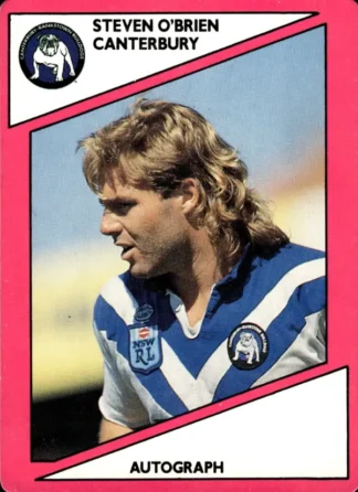 1988 Scanlens Common Card - Base 050 Steven O'Brien Canterbury Bulldogs