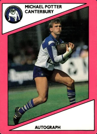 1988 Scanlens Common Card - Base 051 Michael Potter Canterbury Bulldogs