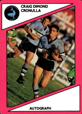 1988 Scanlens Common Card - Base 069 Craig Dimond Cronulla Sharks