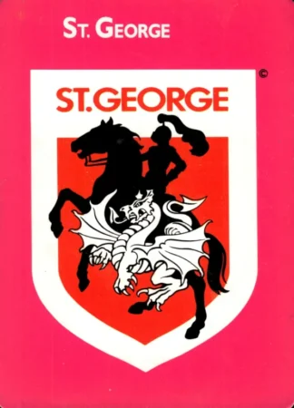 1988 Scanlens Common Card - Base 072 Logo St George Dragons