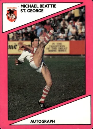 1988 Scanlens Common Card - Base 075 Michael Beattie St George Dragons