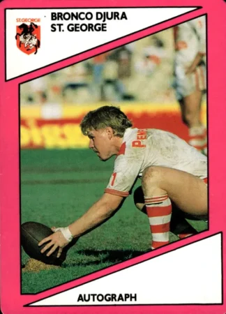1988 Scanlens Common Card - Base 076 Bronco Djura St George Dragons