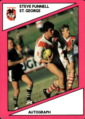 1988 Scanlens Common Card - Base 077 Steve Funnell St George Dragons