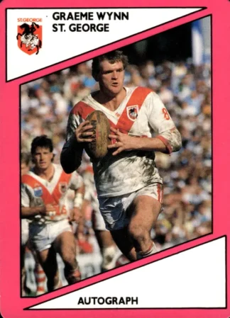 1988 Scanlens Common Card - Base 078 Graeme Wynn St George Dragons