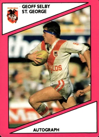 1988 Scanlens Common Card - Base 079 Geoff Selby St George Dragons