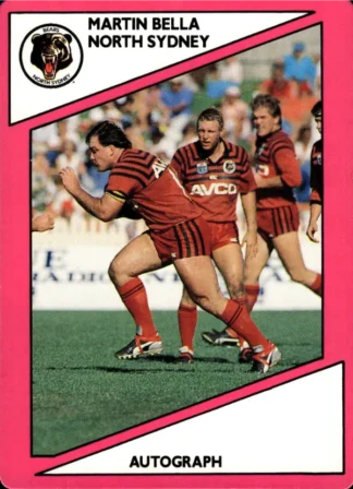 1988 Scanlens Common Card - Base 083 Martin Bella North Sydney Bears