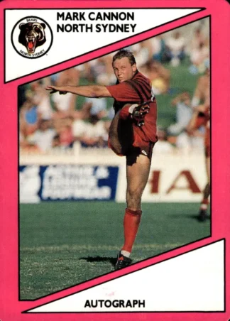 1988 Scanlens Common Card - Base 084 Mark Cannon North Sydney Bears