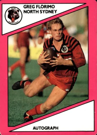 1988 Scanlens Common Card - Base 087 Greg Florimo North Sydney Bears