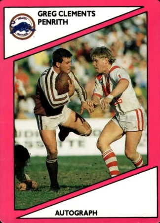 1988 Scanlens Common Card - Base 103 Greg Clements Penrith Panthers