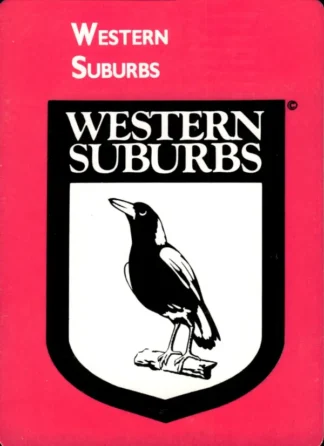 1988 Scanlens Common Card - Base 106 Logo Western Suburbs Magpies