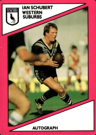 1988 Scanlens Common Card - Base 107 Ian Schubert Western Suburbs Magpies