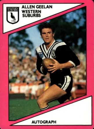 1988 Scanlens Common Card - Base 109 Allen Geelan Western Suburbs Magpies