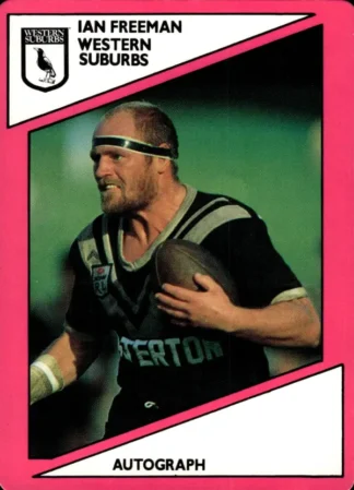 1988 Scanlens Common Card - Base 110 Ian Freeman Western Suburbs Magpies