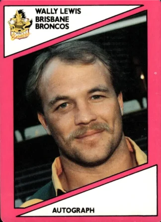 1988 Scanlens Common Card - Base 112 Wally Lewis Brisbane Broncos