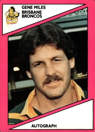 1988 Scanlens Common Card - Base 114 Gene Miles Brisbane Broncos