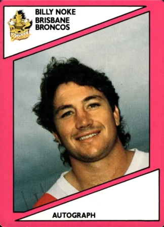 1988 Scanlens Common Card - Base 117 Billy Noke Brisbane Broncos