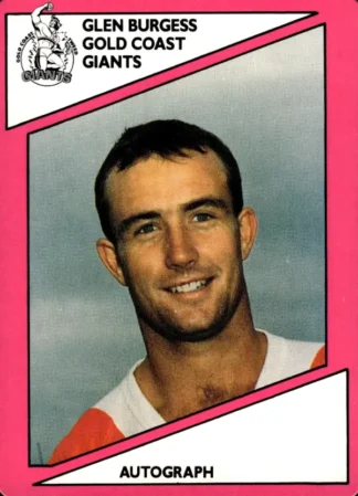 1988 Scanlens Common Card - Base 125 Glen Burgess Gold Coast Giants