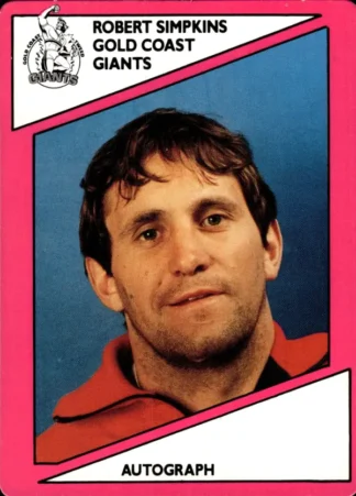 1988 Scanlens Common Card - Base 127 Robert Simpkins Gold Coast Giants