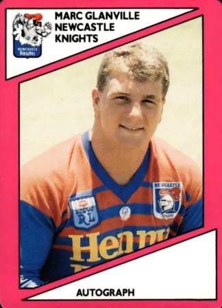 1988 Scanlens Common Card - Base 129 Marc Glanville Newcastle Knights