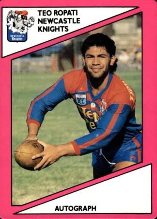 1988 Scanlens Common Card - Base 132 Teo Ropati Newcastle Knights