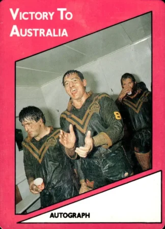 1988 Scanlens Common Card - Base 142 Kangaroos Victory