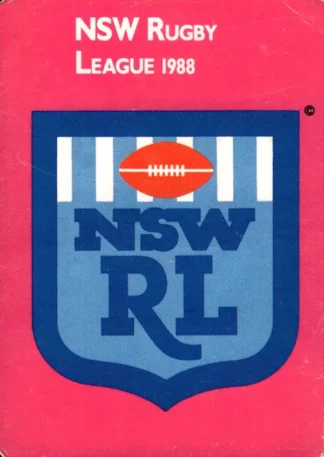 1988 Scanlens Common Card - Base 143 NSW Rugby League Logo