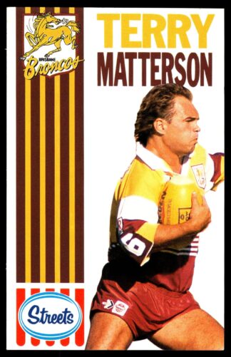 1990 Streets Brisbane Broncos - 13 Terry Matterson