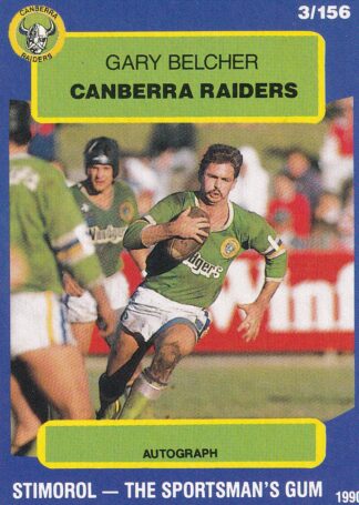 1990 Stimorol Common Card - Base 003 Gary Belcher Canberra Raiders