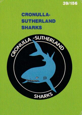 1990 Stimorol Common Card - Base 039 Logo Cronulla Sharks