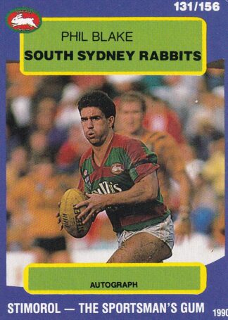 1990 Stimorol Common Card - Base 131 Phil Blake South Sydney Rabbitohs